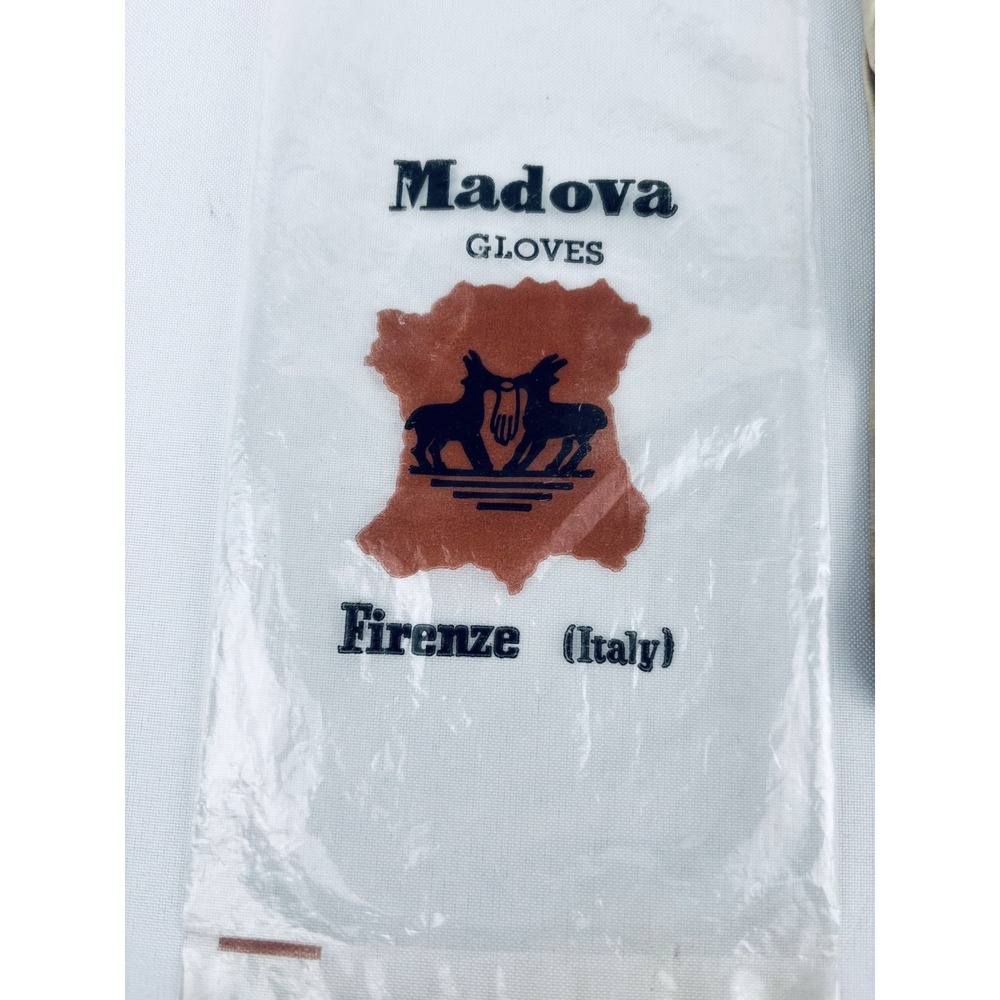 Vintage Madova White Kid Leather Women's Gloves Size 6.5 Florence Italy - Picture 3 of 8